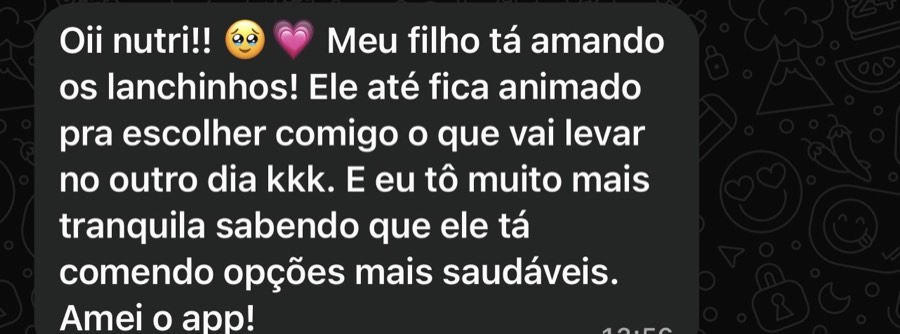 Conversa de apoio no WhatsApp